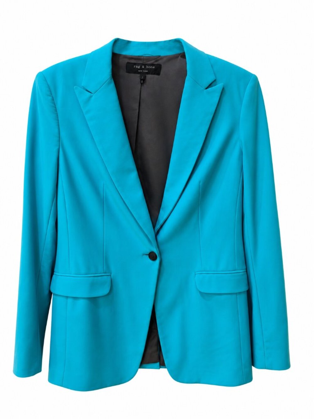 Rag & Bone Women's 42nd Street Blazer Bluebird Tailored Turquoise Blazer Size 4